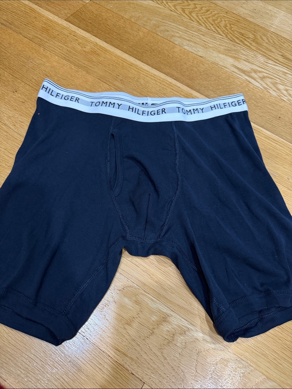 Tommy Hilfiger Navy Boxer Briefs with White Logo Waistband